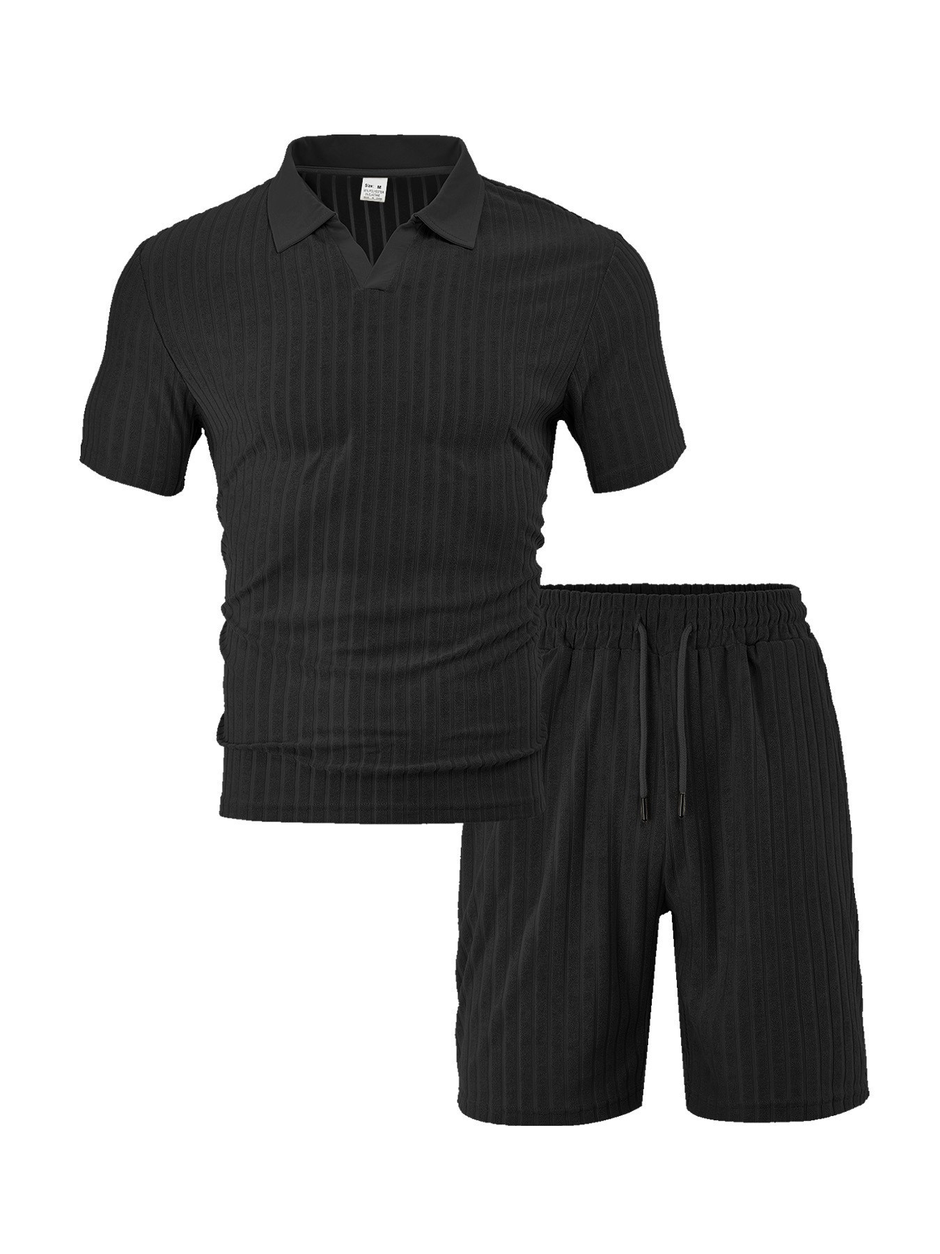 Nuevo transfronterizo de Europa y Estados Unidos para hombres verano nuevo tipo de piel transpirable tela jacquard rectas con solapa juego deportivo casual