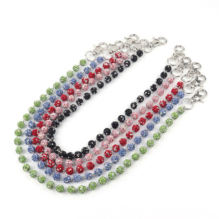 Amazon Hot Sale Single Pants Chain High Quality AB Colored Diamond Ceramic Mud Diamond Ball Rosary Waist Chain Body Chain Handmade Jewelry
