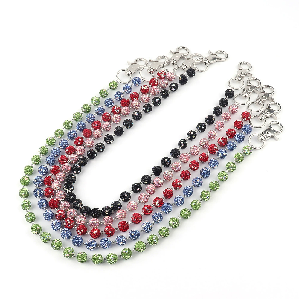 Амазонка Горячая Распродажа Одные брюки Цепь Высокое качество AB Цветной Алмаз Глиняная глиняный сверлильный шарик четки талия цепи тело цепи ювелирные изделия ручной работы