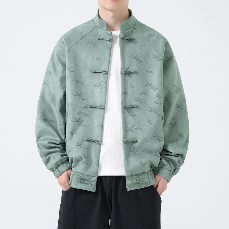 Men's Winter Bamboo Tang Suit Chinese Style Button New Chinese Jacket Coat E-Commerce A100-B17-0100