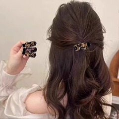 彩色水钻刘海发夹女小抓夹2025新款碎发头饰发卡子夹子前额鸭嘴夹