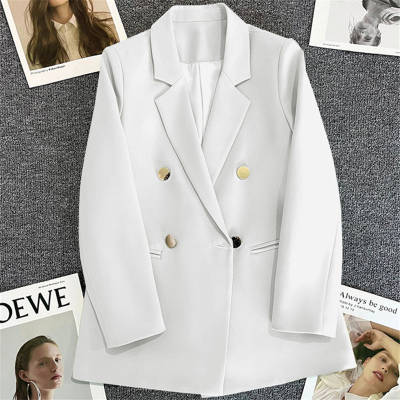 White Trendy Blazer for Women, 2026 Spring and Autumn New Korean Style, Internet Celebrity Style, Petite Casual Suit