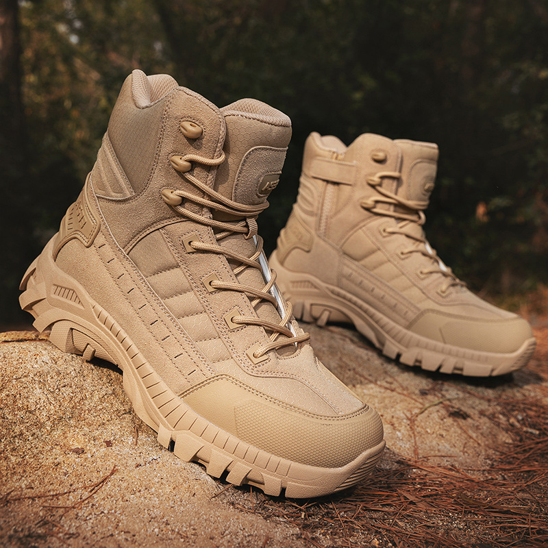 2025 tamaño transfronterizo 39 - 47 zapatos de hombre al aire libre de alta altura zapatos militares tácticas del desierto botas de montaña de senderismo hombre