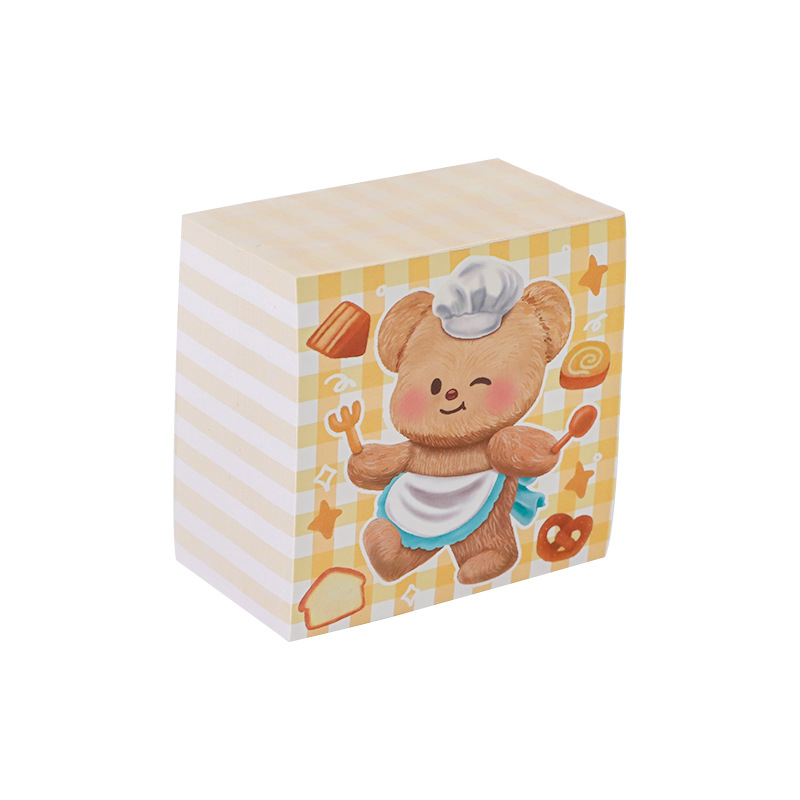 Cariño oso pequeño cuaderno de notas de los estudiantes puede desgarrar no adhesivo post-paste engrosado papel de notas de notas cuaderno de palabras