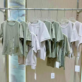 芭菲娜纯棉大板T恤25夏高品质品牌撤柜折扣女装实体直播货源尾货