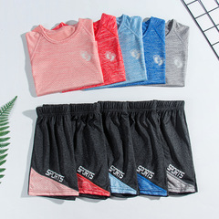 Summer Children's Short Sleeve Set Quick Dry Suit Baby Basketball Suit Boys and Girls Shorts Autumn Clothes Sports Clothes Children's Clothing