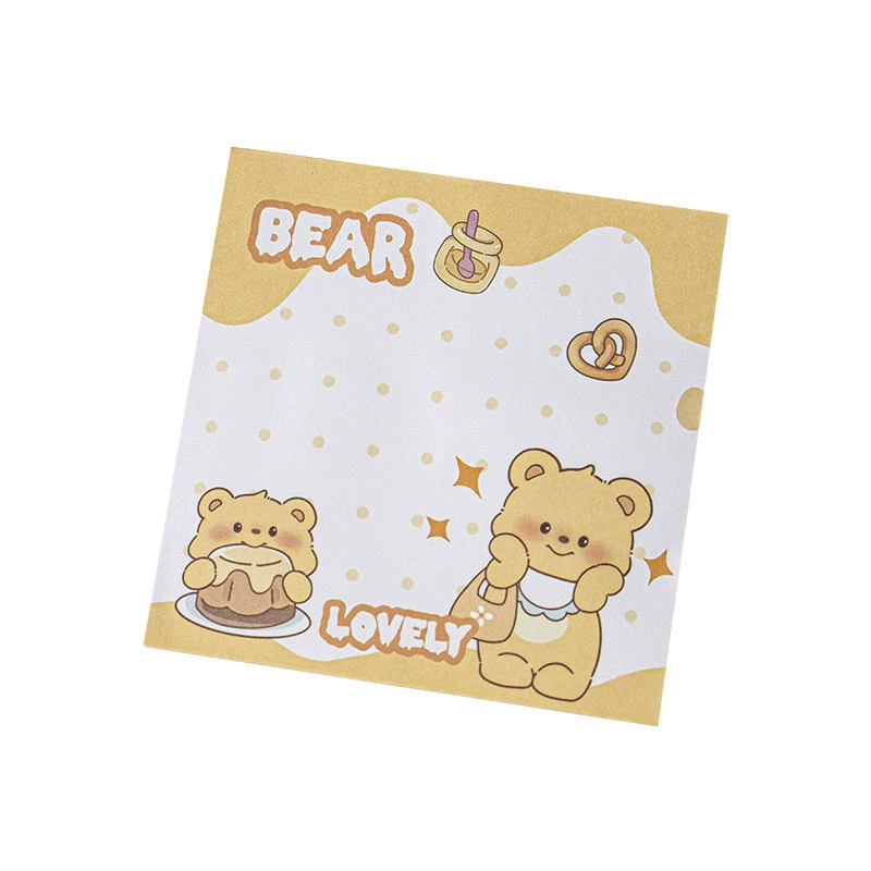Oil, cartoon teaching note, sticker for elementary school students, with little bears, scheduler