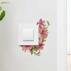 新款fun-kg33外貿熱銷文藝花朵綠植葉子開關貼家居美化裝飾牆貼紙