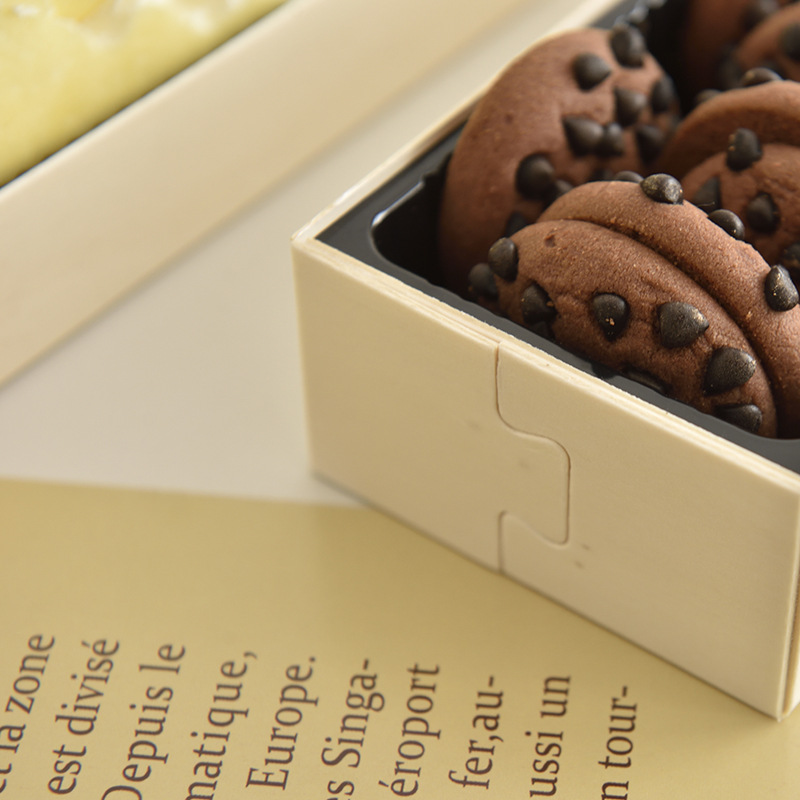 Caja de embalaje de dulces de madera desechable de madera, caja de embalaje de nieve, caja de embalaje de panadería de comida ligera con tapa