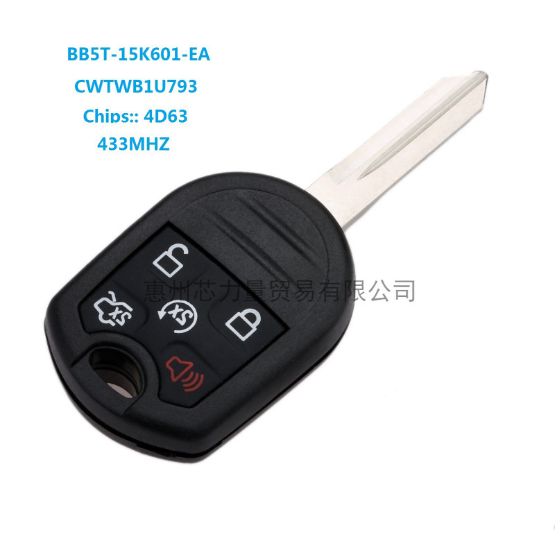 Conveniente para la llave recta CWTWB1U793,BB5T-15K601-EA 433MHZ 4D63 de Ford