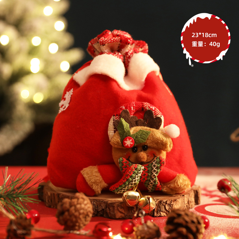 Bolsa de regalo de Navidad Nochebuena pequeño regalo creativo muñeca anciano muñeco de nieve bolsa de manzana niños bolsa de dulces