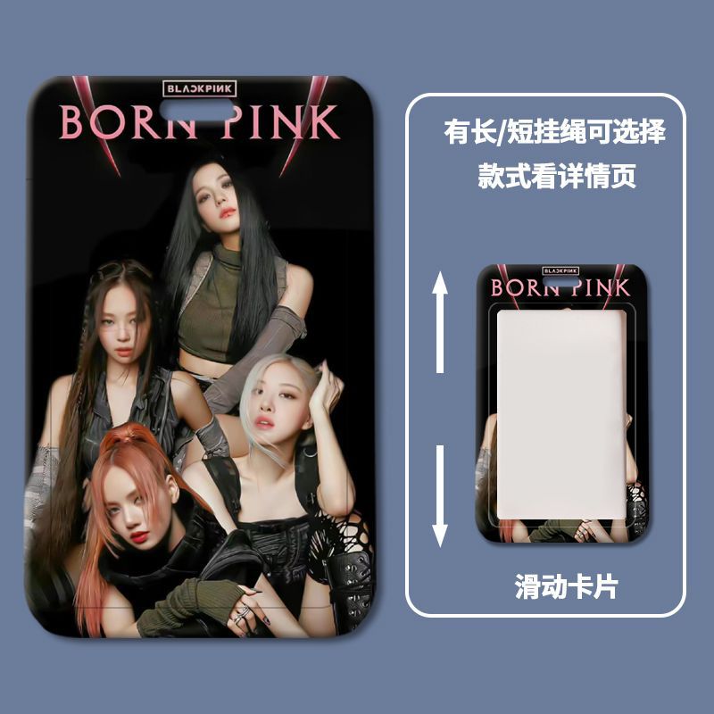 Blackpink cubierta de la tarjeta del grupo de mujeres al por mayor Tarjeta de comida Estudiantil Tarjeta de la escuela permiso de trabajo de silicona cubierta de la tarjeta de control de acceso tarjeta pequeña tarjeta de fábrica