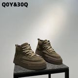 Матовые зимние туфли, высокие трендовые кроссовки, спортивная обувь на платформе, коллекция 2023