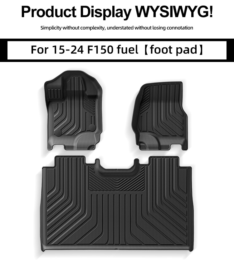 Suitable for 15-26 Models of Ford F150 Car Floor Mats, Waterproof and Dirt-Resistant, Special Tpe Floor Mats for the Rear Compartment