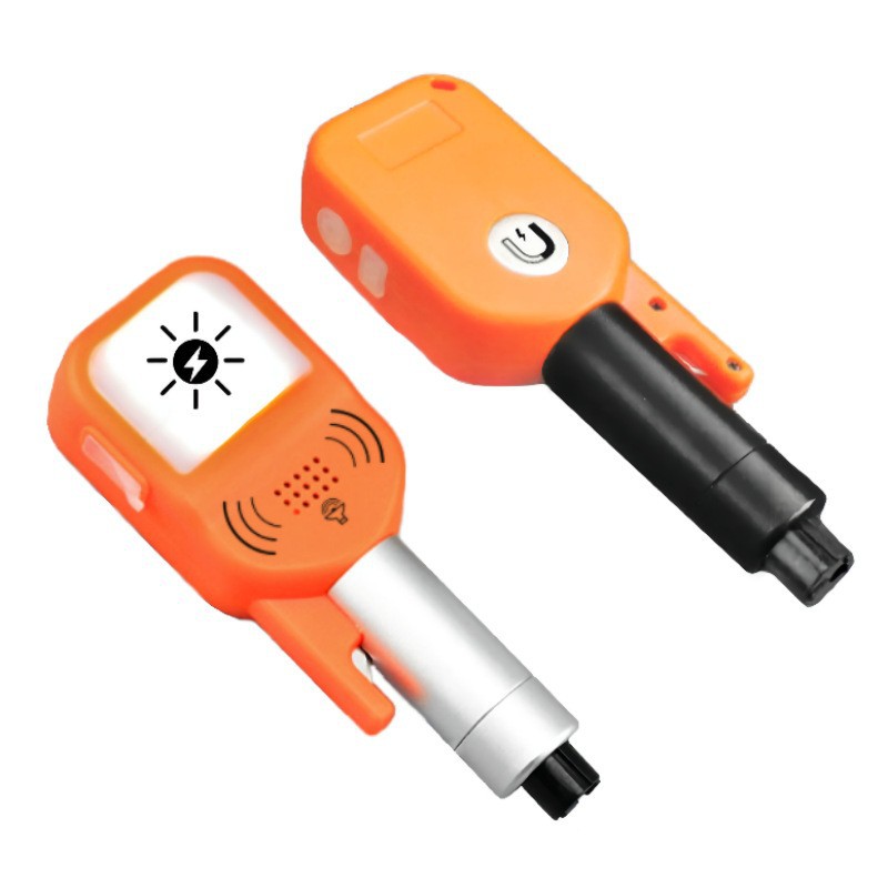 Rompiendo ventanas de automóviles, presione el martillo salvavidas eyector, luz de advertencia de luz roja y azul del automóvil, luz de herramienta de reparación de alarma de emergencia