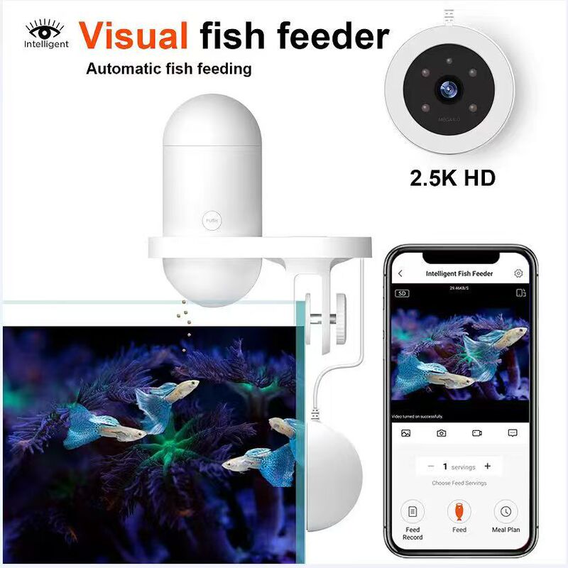 Amazon's Popular 4 Million Pixel Fish Viewing Device App Remote Smart Fish Feeder Wifi Wide-Angle Monitoring and Viewing
