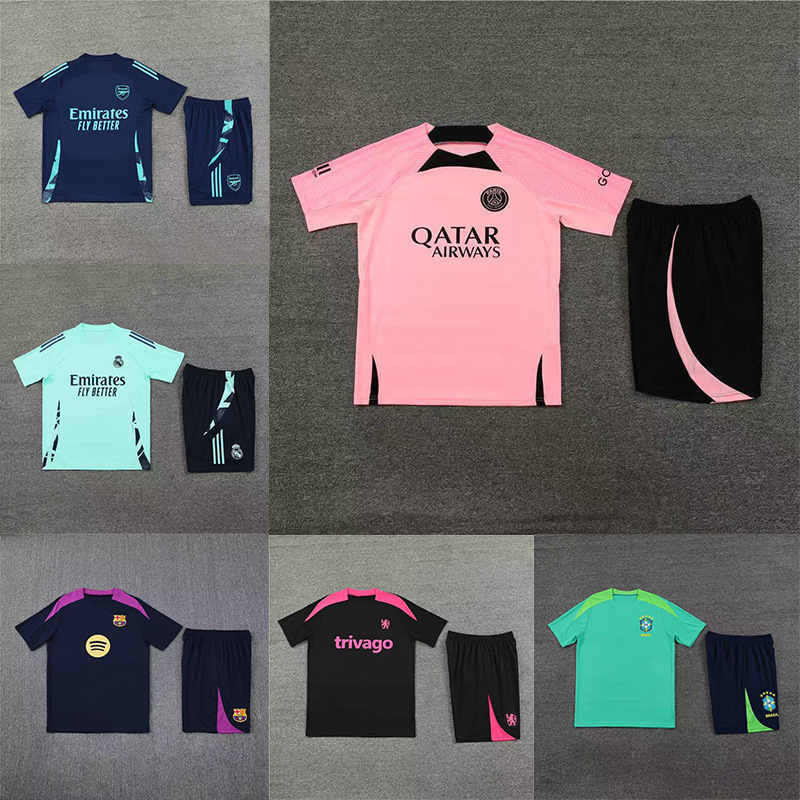Wholesale Children's Football Training Uniforms Paris Chelsea Arsenal Real Madrid Barcelona Marseille Brazil Argentina