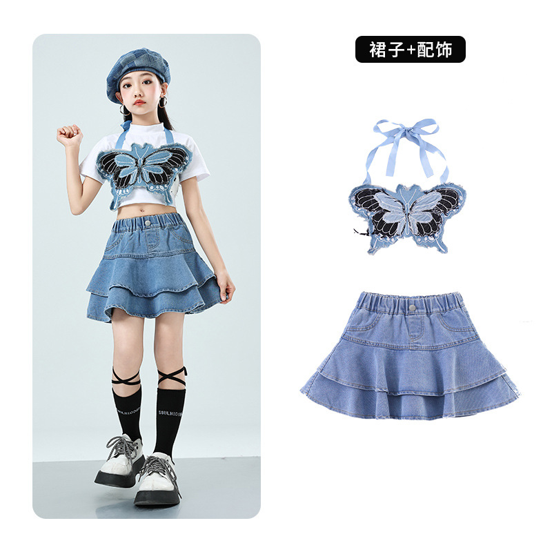 子供の街のダンスの公演服の男女の子供のカウボーイのスーツのジャズのダンスのhiphopの舞台のショーのファッションの服の長袖