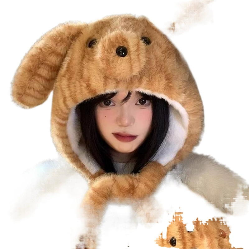Velvet winter cartoon keep warm hat