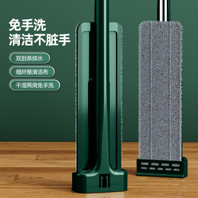 定制批发免手洗拖布墩布托布一拖平板净干湿两用地拖懒人拖地神器|ms