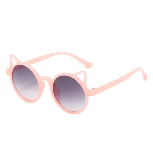 New Style Cat Ears Children's Sunglasses Cross-border Men Cartoon Glasses Gradient Color Trendy Baby Boys and Girls Aviator Sunglasses Wholesale