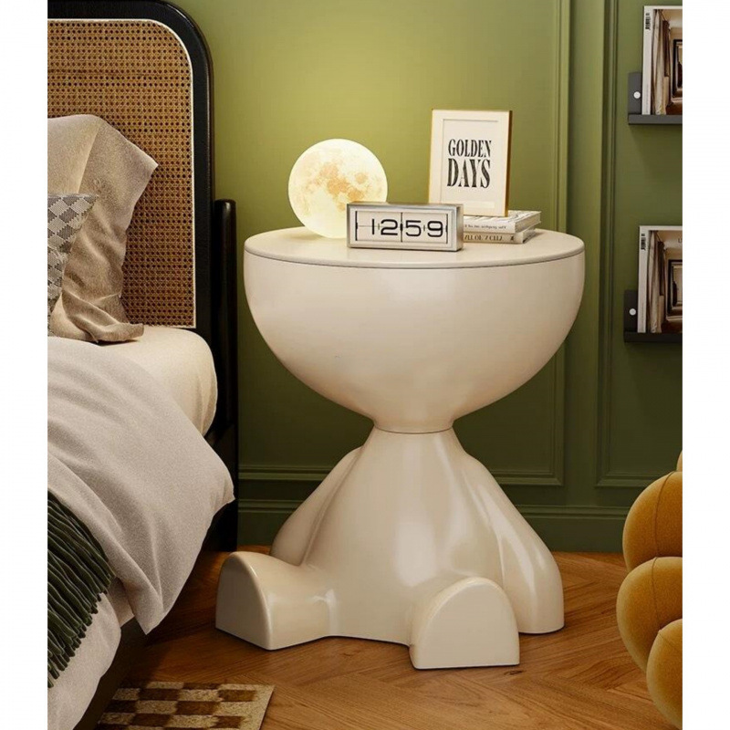 Modern Minimalist Bedroom Bedside Table, Simple Small Coffee Table, Living Room Home Creative Side Table, Mini Balcony Plastic Corner Table