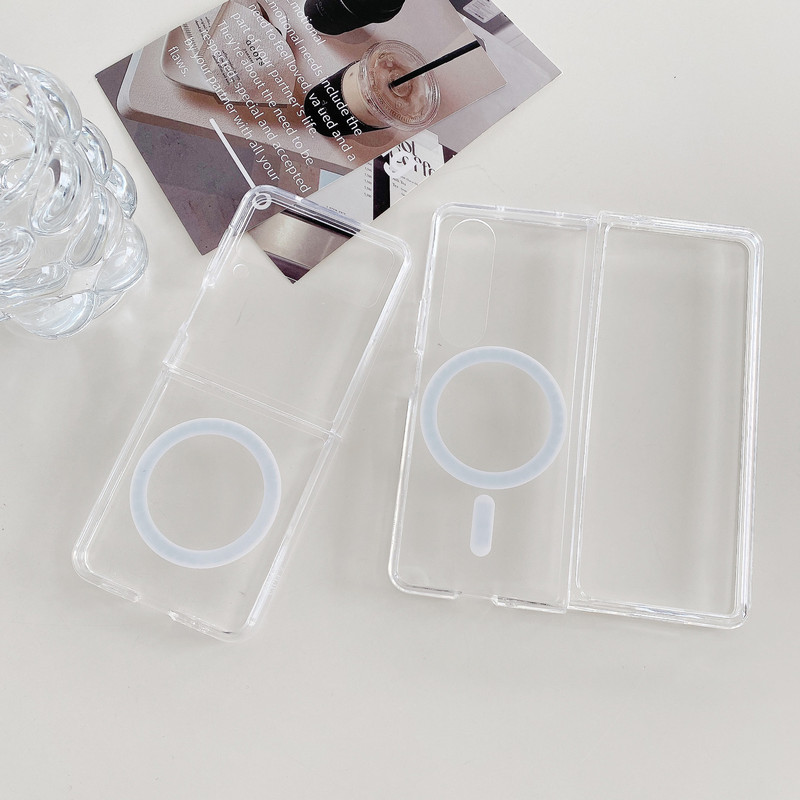 Suitable for Samsung Samsung Z Fold4 70% off Foldable Phone Case Magsafe Magnetic Transparent Anti-Fall Protective Cover