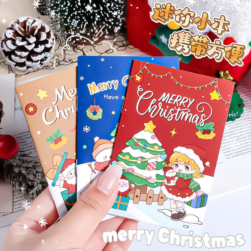 Regalo de Navidad, mini cuaderno, diario de papelería para estudiantes, pequeño regalo de premio fresco, copia a mano de cara suave