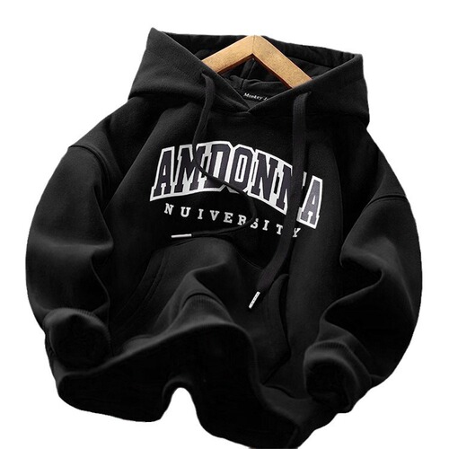 Boys' Fleece Hooded Sweatshirt Autumn/Winter Outfit Children's Hooded Pullover Sweatshirt Sport Top Winter New Base Shirt Trendy