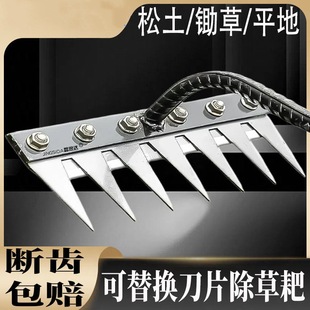 Replaceable Blade Weeding Rake for Agricultural Use, Outdoor Farmland, and Thickened Rake for Sea Fishing