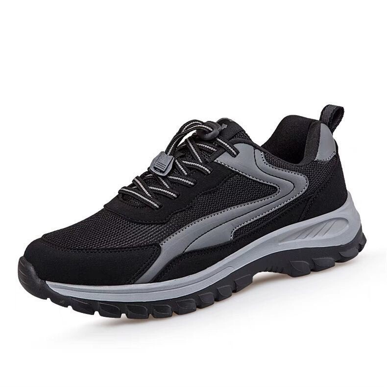 Black Men's Shoes, Autumn and Winter Off-Size Sports Shoes, Middle-Aged and Elderly Casual Versatile Trendy Walking Shoes, Non-Slip and Wear-Resistant Dad Shoes