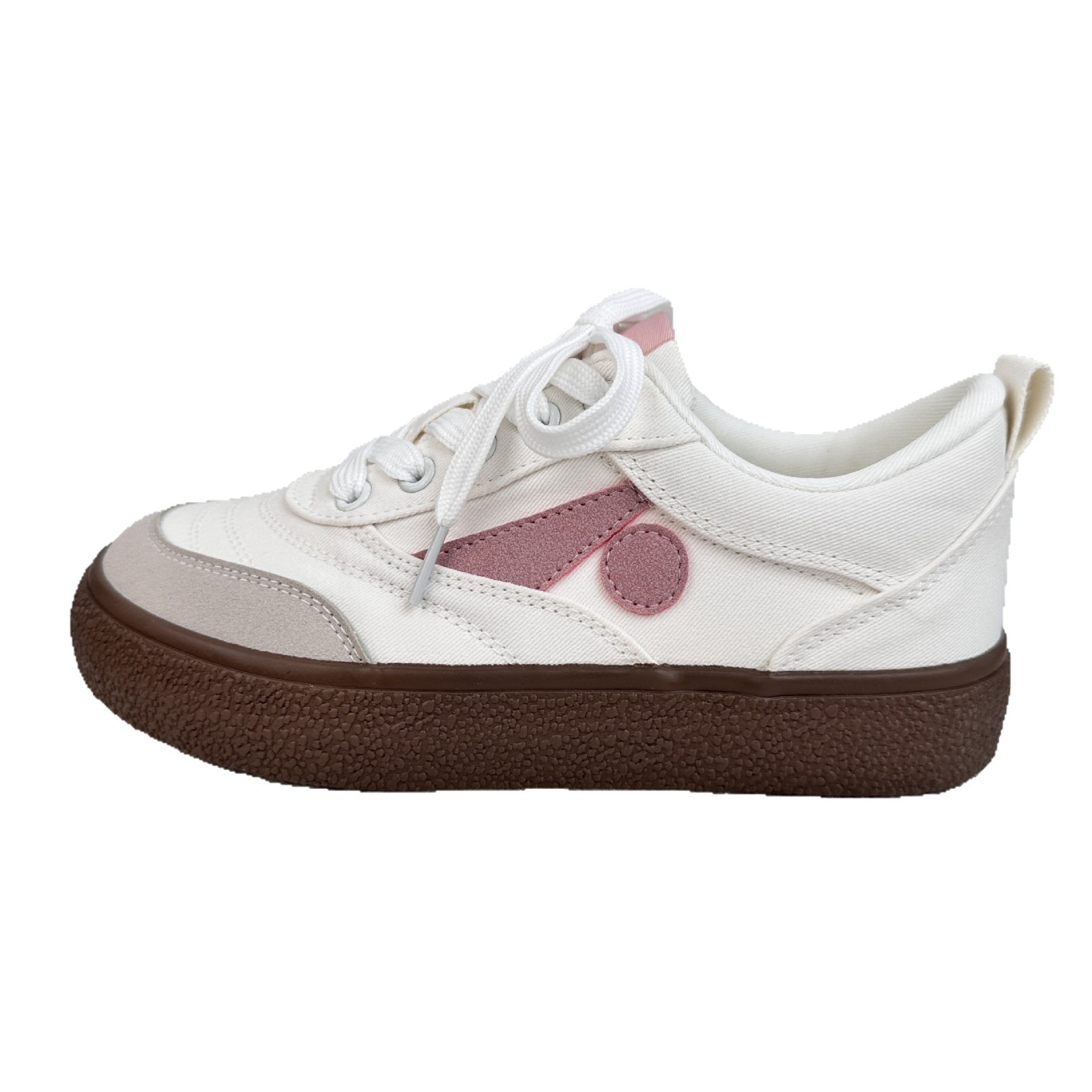 Zapatos de skate casuales de fondo grueso para mujeres 2025 nuevos estudiantes de verano zapatos blancos de nicho zapatos de lona