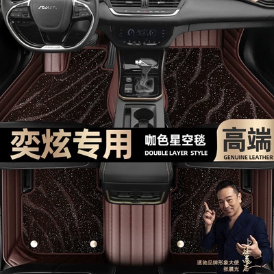 Ayaqaltılar (Kovriklər) — for Dongfeng Fengshen Yixuan, Special Car-Specific - take-a-photo-of-the-car-model-year-and-leave-a-message-coffee-leather-coffee-starry-sky-blanket-double-layer-model