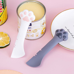 現物新品猫缶詰スプーン両用缶開け器猫爪缶詰スプーン猫食糧湿食糧スプーンペット用品