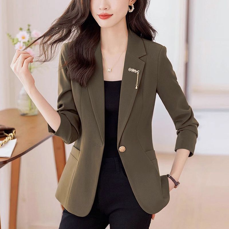 Women's Stylish Blazer 2025 Spring and Autumn New Slim-Fit Waist-Slimming Elegant Casual Short Jacket Women's Stylish Blazer 2025 Spring and Autumn New Slim-Fit Waist-Slimming Elegant Casual Short Jacket