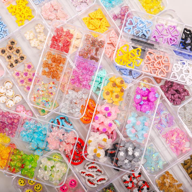 Transparent jewelry with bow heart-shaped