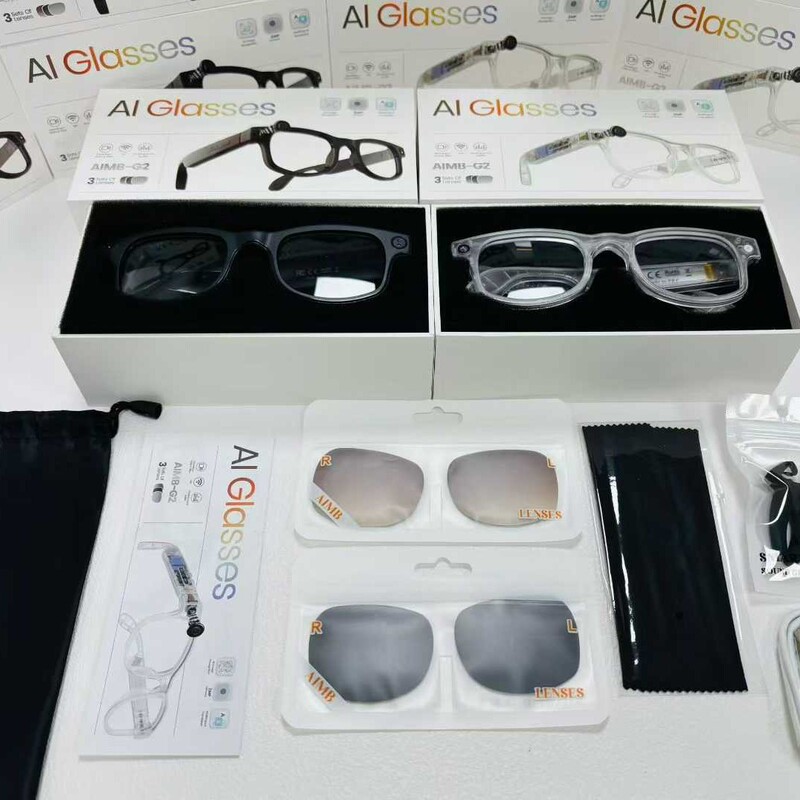 Aimb-G2 Smart Glasses 8 Million Pixels Photo Local Storage Recording + Video Recording Function + Ai Real-Time Translation