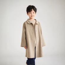 儿童双面羊绒外套2024秋冬宝宝亲子大童100羊毛呢加厚男女童大衣