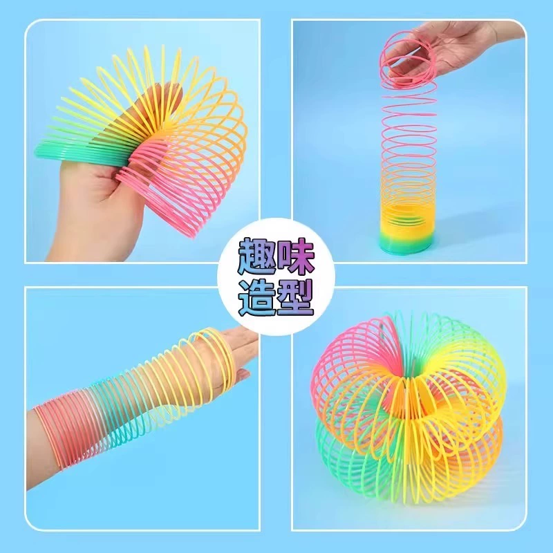 Пластиковый Слинки, игрушка, башня, эластичное кольцо, оптом