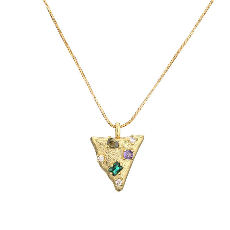 Holiday, Daily Occasion Copper Inlay Heart Shape Rhinestones Pendant Necklace