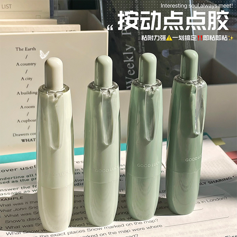 Juego de pegamento de punto de presión de color degradado, cinta correctora de alto valor, potente cinta de doble cara, recarga reemplazable de gran capacidad