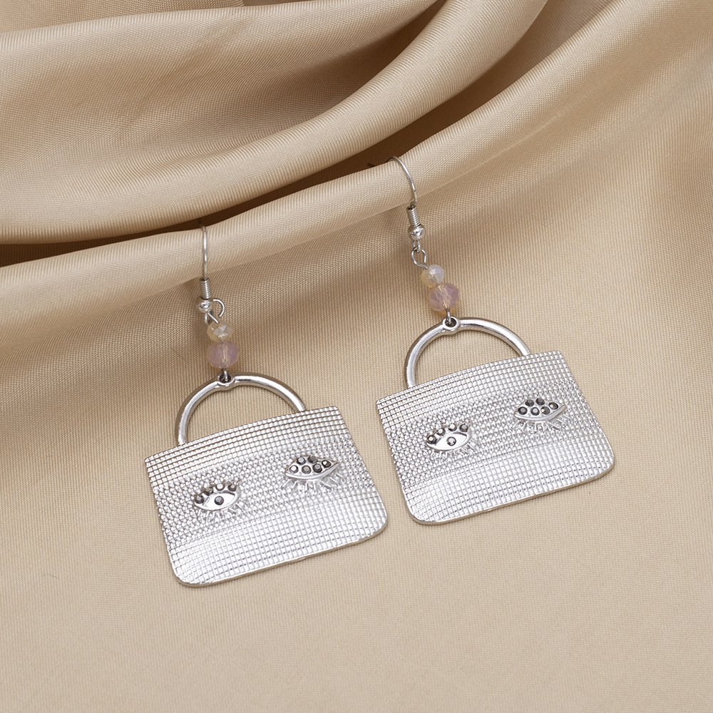 1 Pair Casual Simple Style Bag Alloy Drop Earrings display picture 11