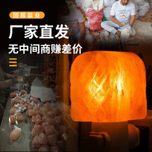 批发盐灯 喜马拉雅水晶盐灯 小夜灯 扇形壁灯 各国插头均有认证