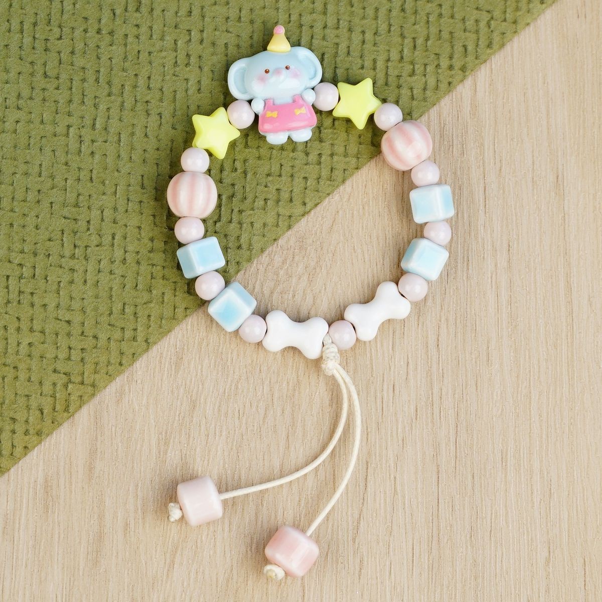 Jingdezhen pulsera de cerámica de verano mujer alta sensación galletas serie de gatos nicho diseño universal pulsera alta sensación