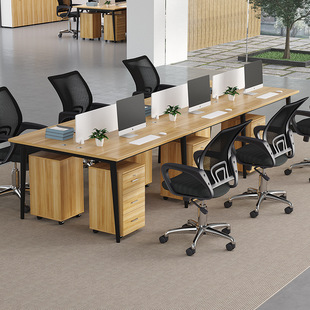 Staff desk 4-person staff work desk 6-person screen card holder simple modern office desk and chair combination