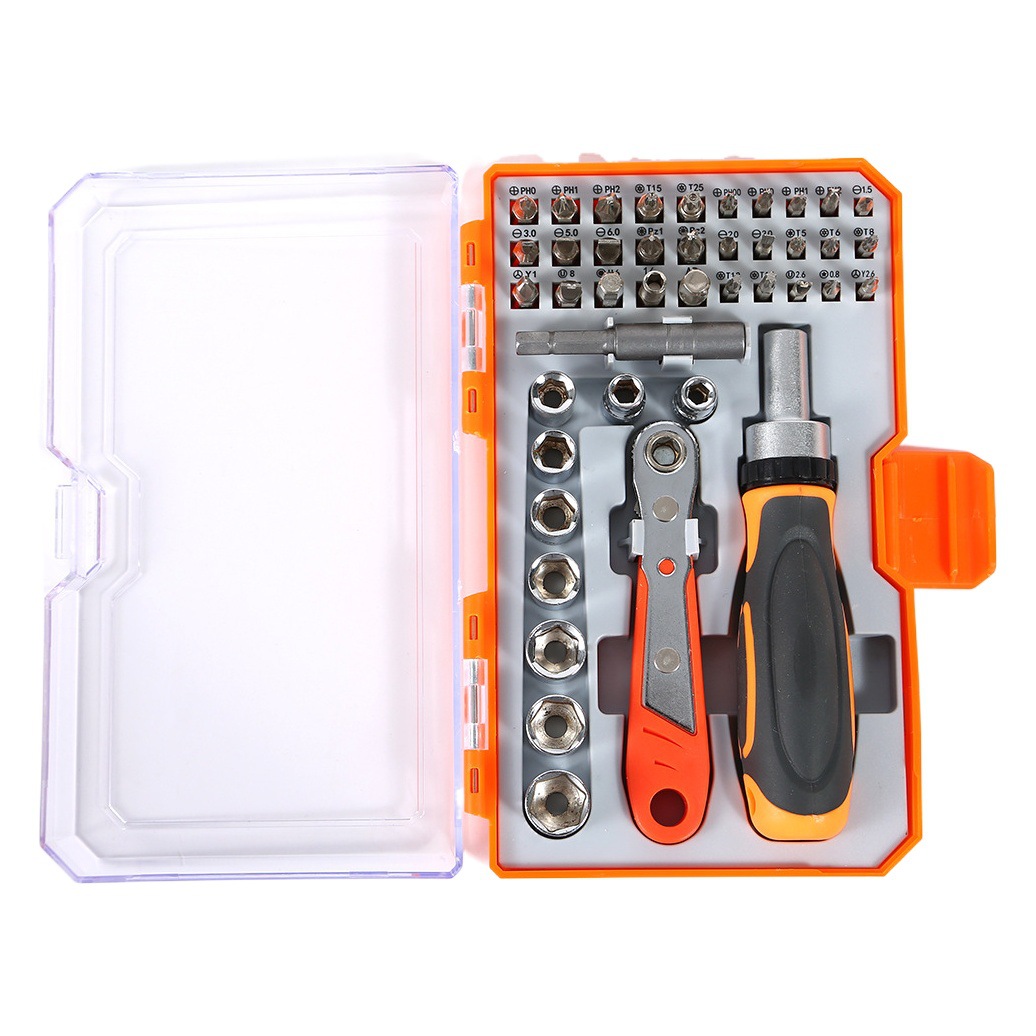 42 en 1 destornillador de trinquete traje transversal traje de trinquete herramientas de reparación de viviendas