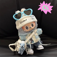 一二三代Labubu娃衣baby蓝小香风卫衣套装拉布布潮牌高定着替