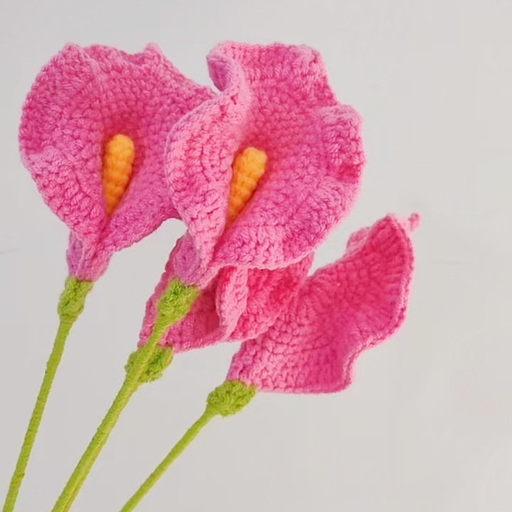 Productos acabados de lana tejida a mano flor de punto de hippopotamus imitación flor inmortal flor creativa ganchillo decoración ornamentos florales