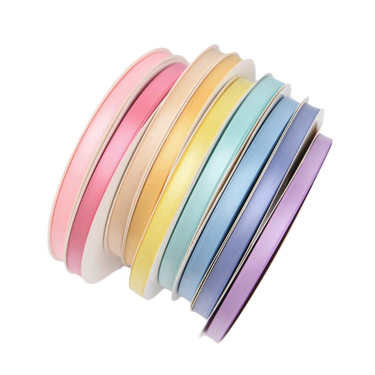 일방적 암호화 1CM 리본 수제 DIY 직조 케이크 꽃 고급 폴리 에스테르 벨트 선물 상자 선물 포장 실크 리본