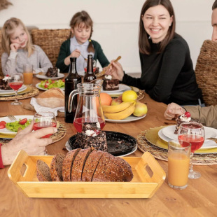 Wooden Bread Slicer Kitchen Tabletop Bread Cutting Board Foldable Crumb Collection Tray Organizer Tray